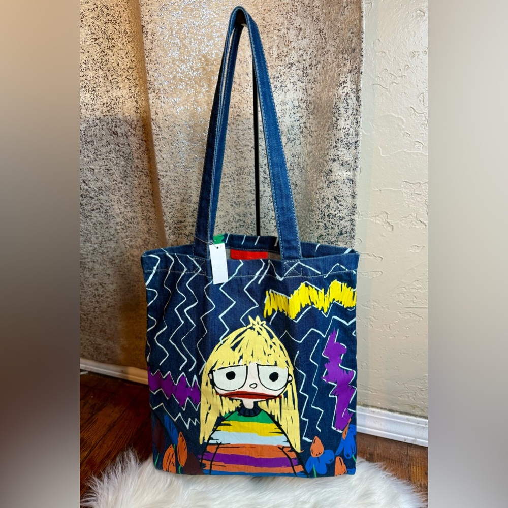 NWOT Limited Edition Marc Jacobs Denim Illustration tote bag